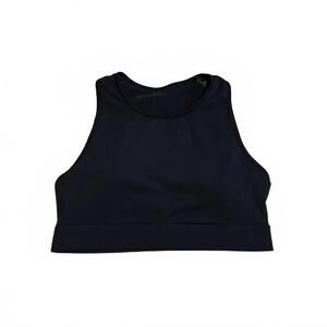 Fabletics Black Sports Bra with Leopard Detail on Back, size XL